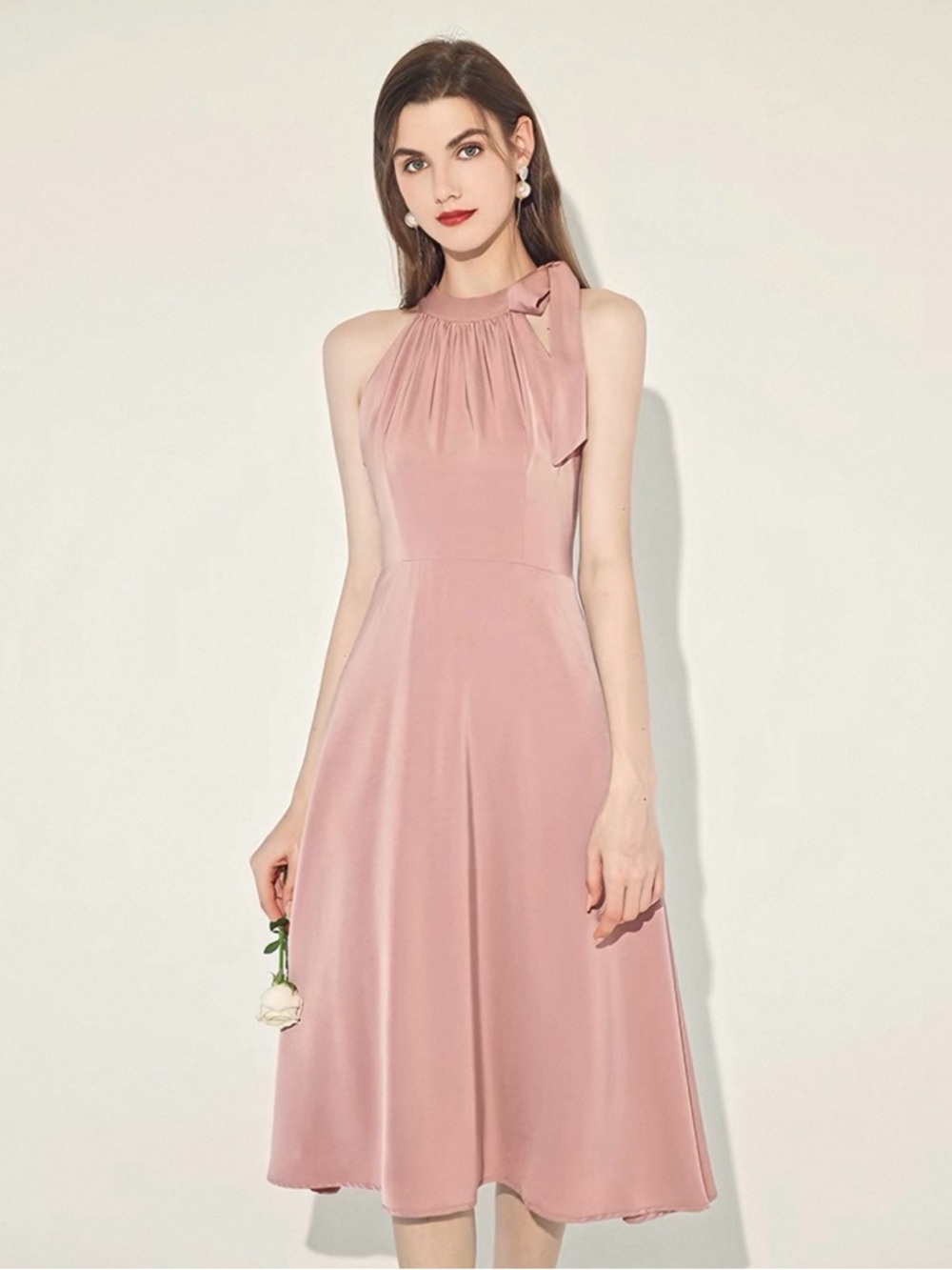 A-Line Prom Dress in Dusty Rose